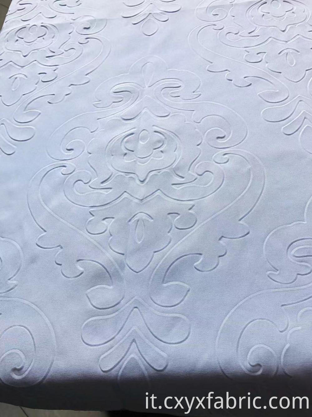 White 3d Emboss Fabric